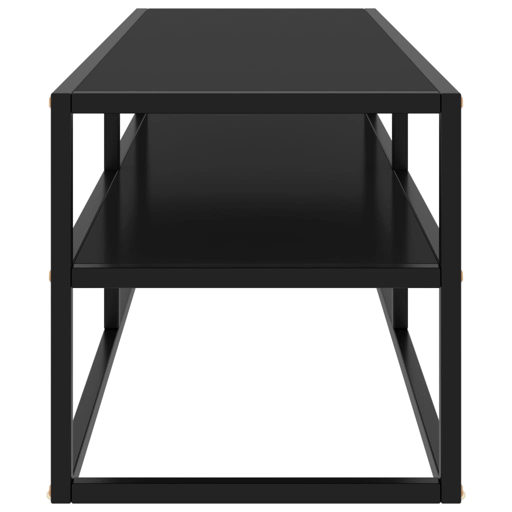 vidaXL Tv-meubel met zwart glas 120x40x40 cm zwart