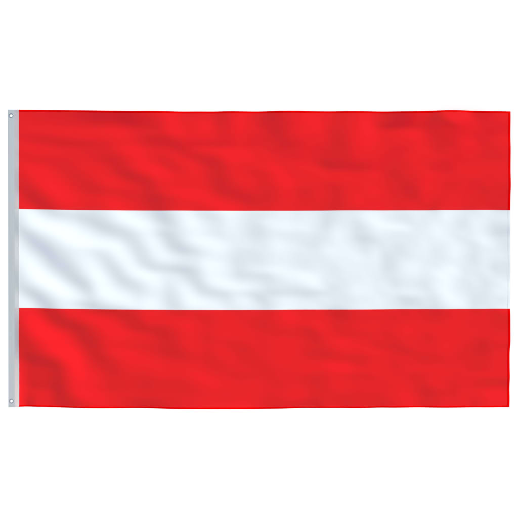 vidaXL Vlag met vlaggenmast Oostenrijk 4 m aluminium