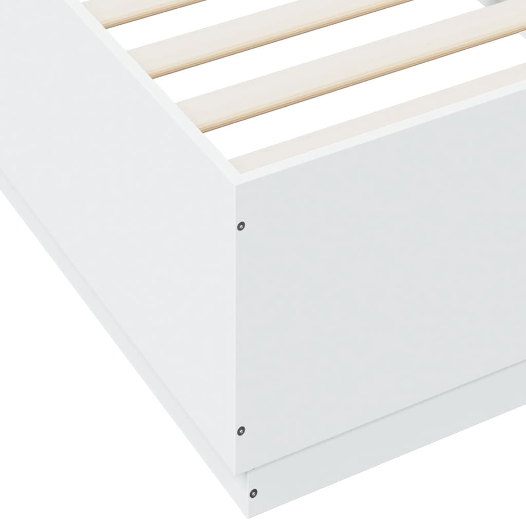 vidaXL Bedframe bewerkt hout wit 90x200 cm