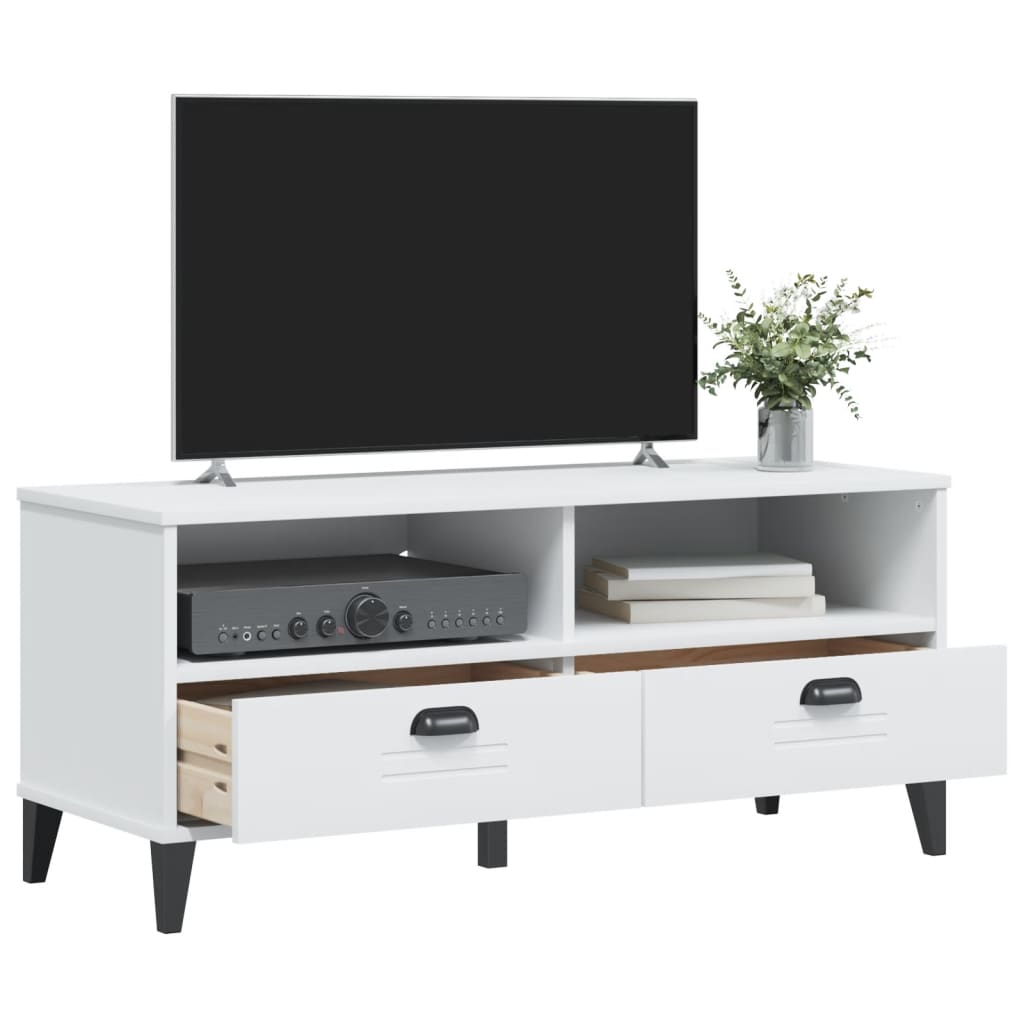 vidaXL Tv-meubel VIKEN bewerkt hout wit