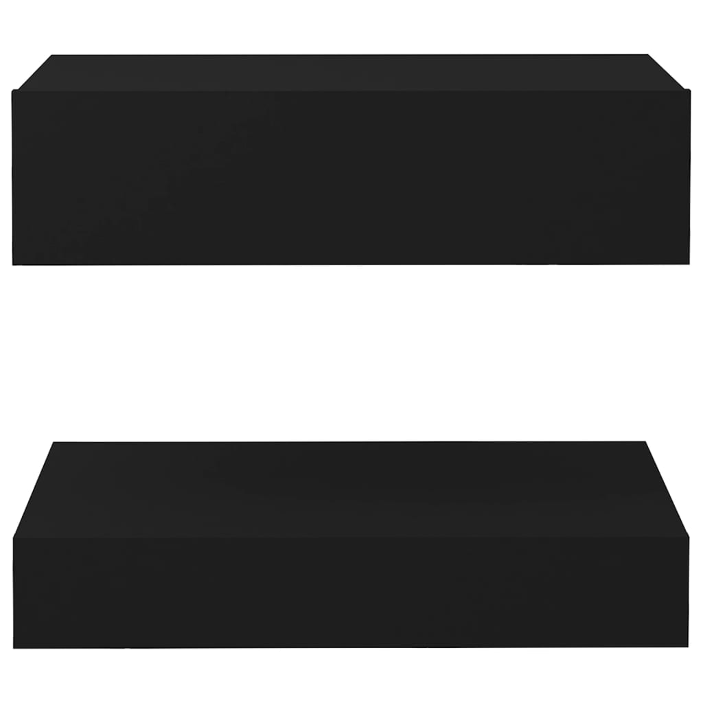 vidaXL Nachtkastje 60x35 cm spaanplaat zwart