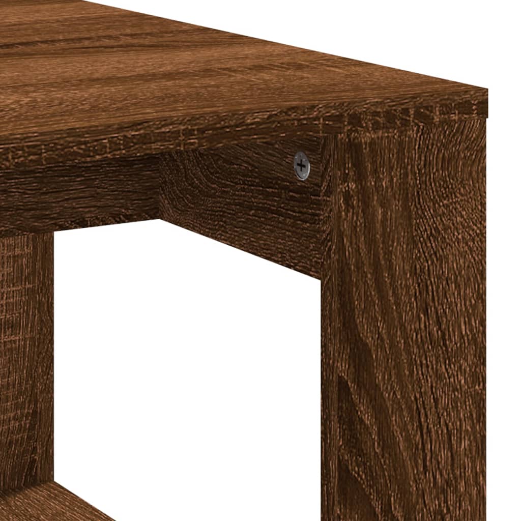 vidaXL Salontafel 102x50x35 cm bewerkt hout bruin eikenkleur