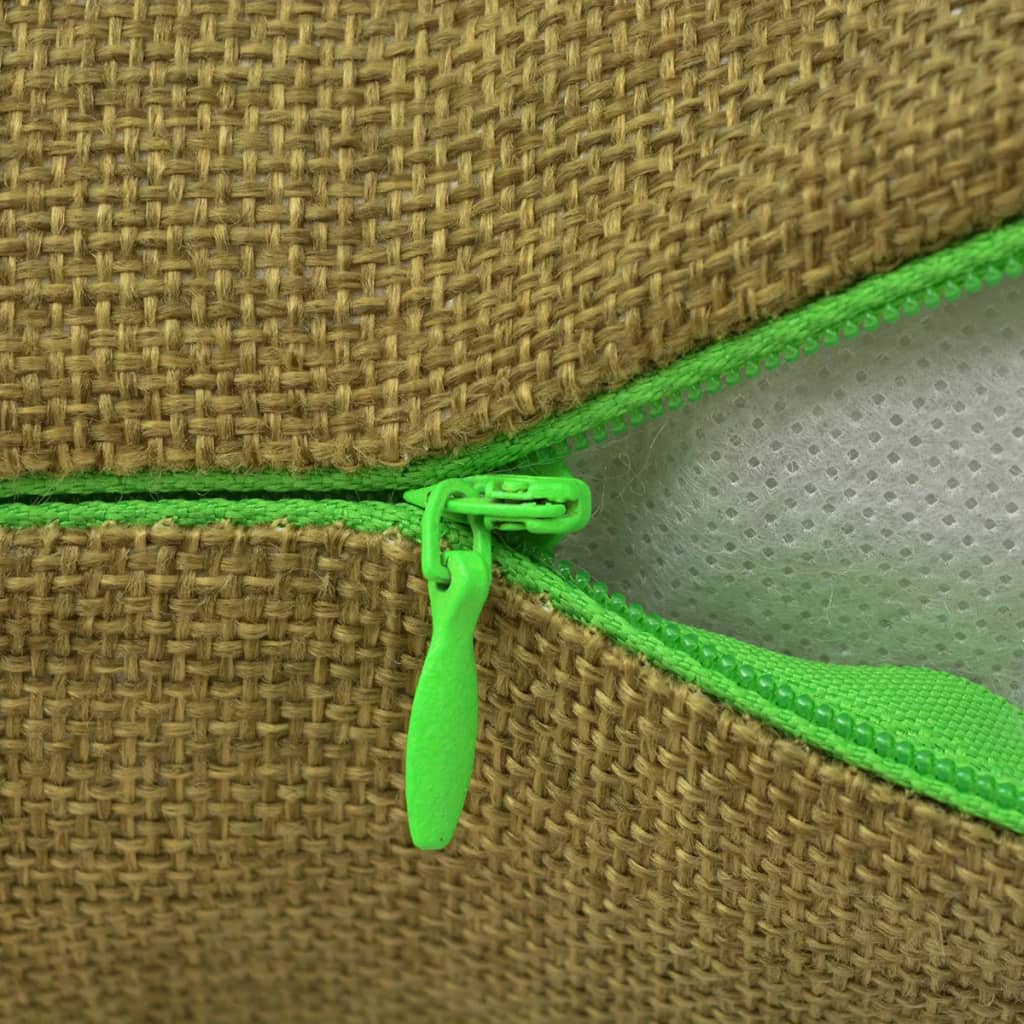 vidaXL Kussenhoezen 4 stuks linnen look groen 80x80 cm