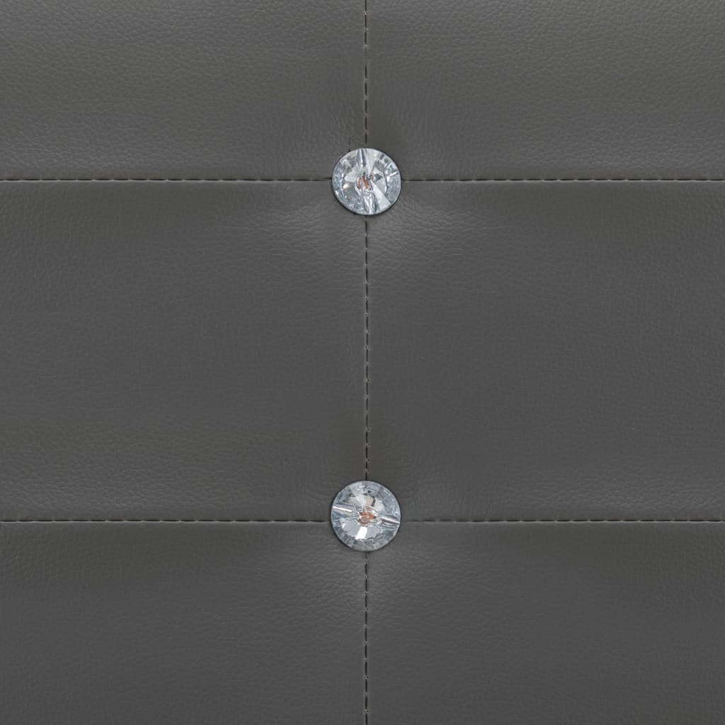 vidaXL Bed met traagschuim matras kunstleer grijs 90x200 cm