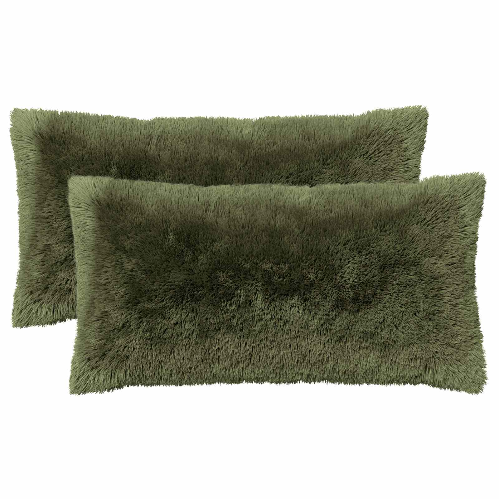 Vidaxl vidaXL Kussen 2 st HEERLEN Groen 40 x 70 cm PV Fleece kopen? | vidaXL.nl