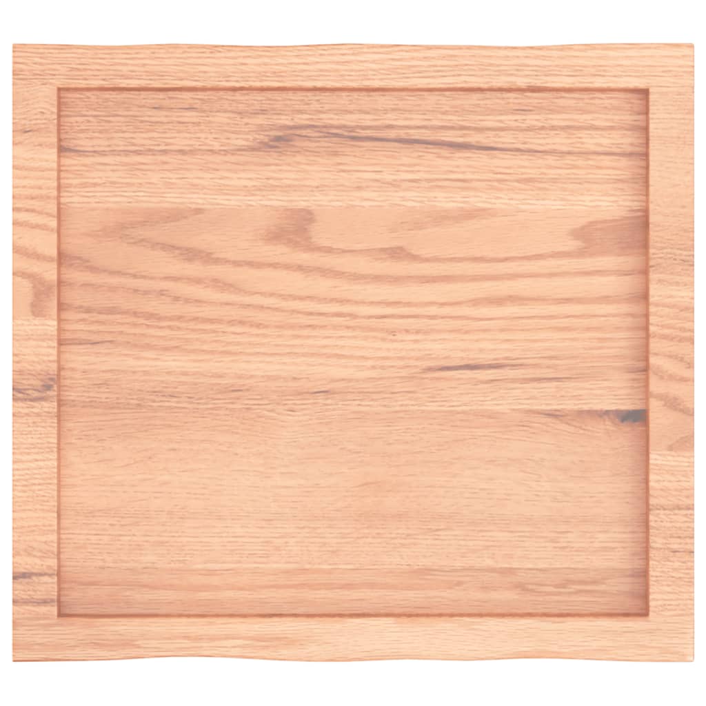 vidaXL Tafelblad natuurlijke rand 60x50x(2-4) cm eikenhout lichtbruin