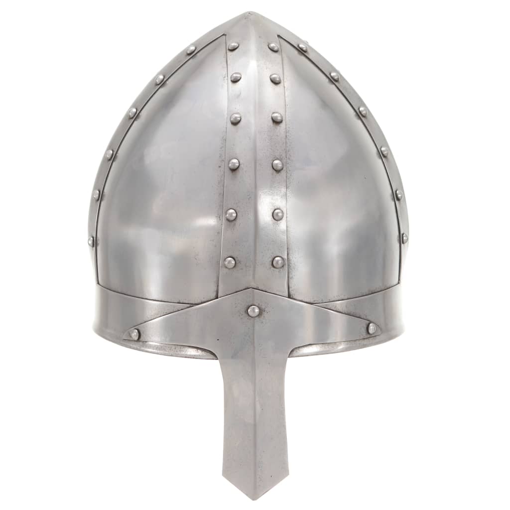 vidaXL Ridderhelm middeleeuws replica LARP staal zilverkleurig