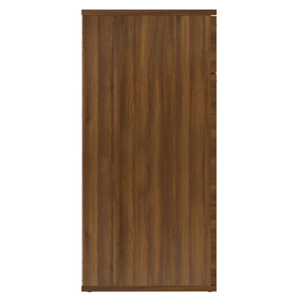 vidaXL Dressoir 80x36x75 cm bewerkt hout bruin eikenkleur