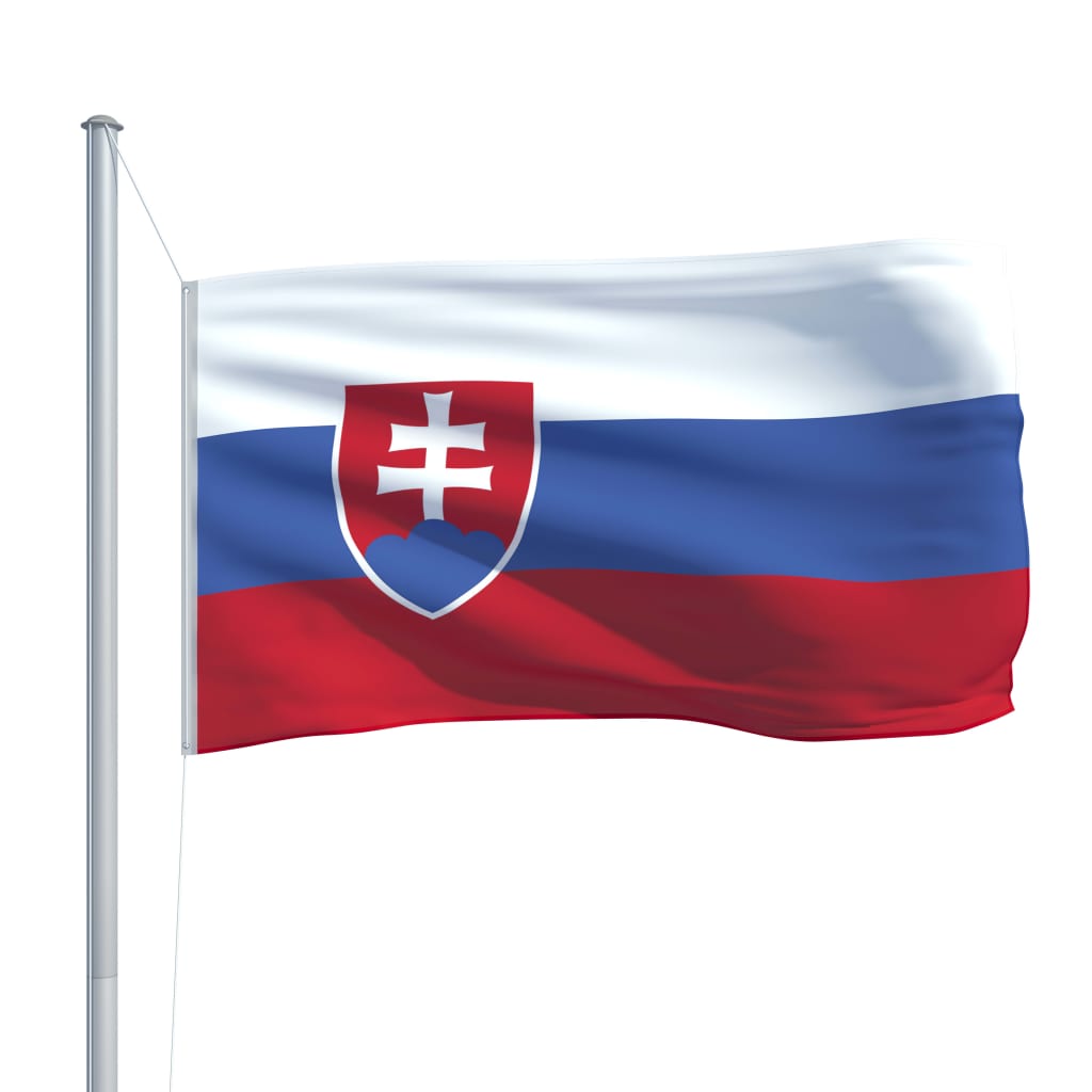 vidaXL Vlag met vlaggenmast Slowakije 6,2 m aluminium
