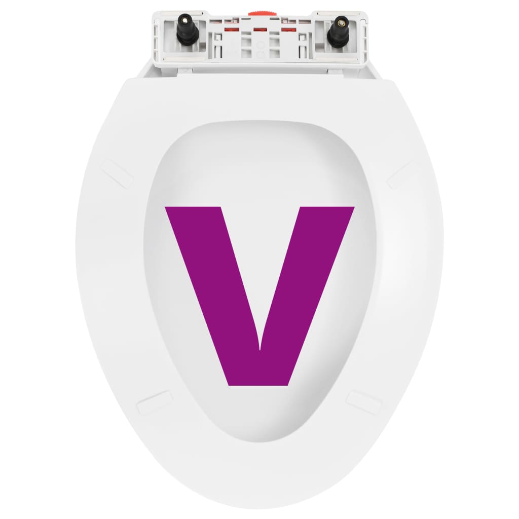 vidaXL Toiletbril soft-close met quick-release ontwerp wit