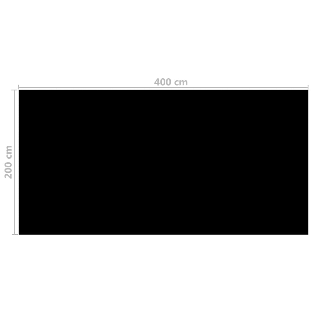 vidaXL Zwembadhoes 400x200 cm PE zwart