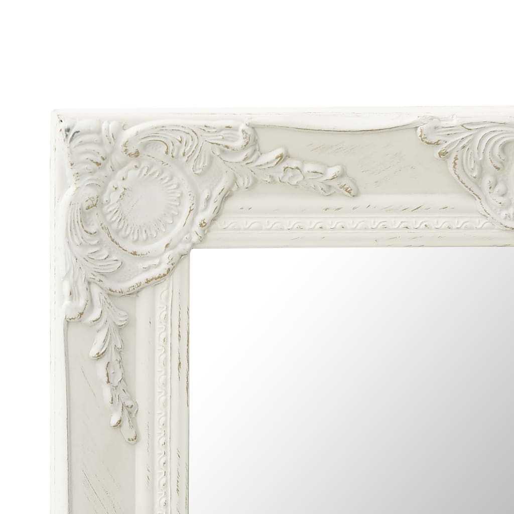 vidaXL Wandspiegel barok stijl 50x40 cm wit