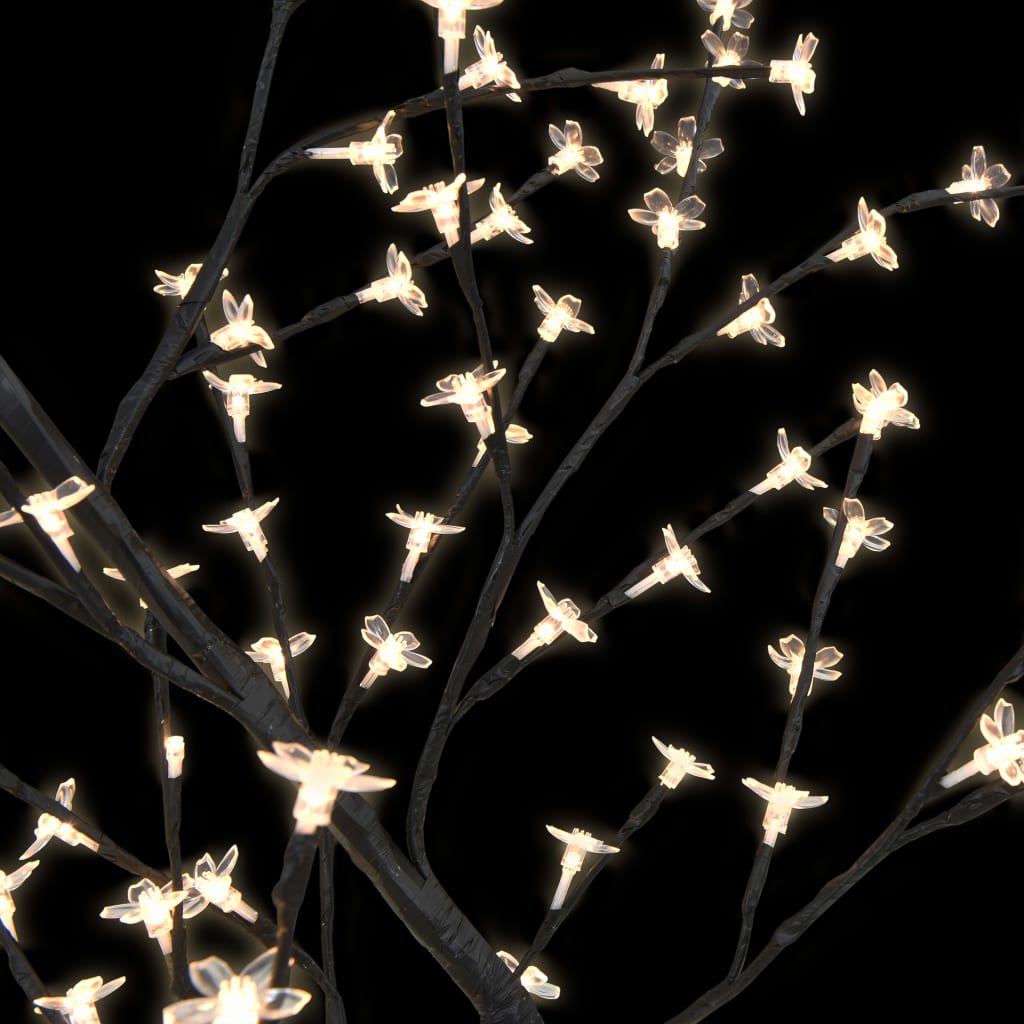 vidaXL Kerstboom 128 LED's warmwit licht kersenbloesem 120 cm
