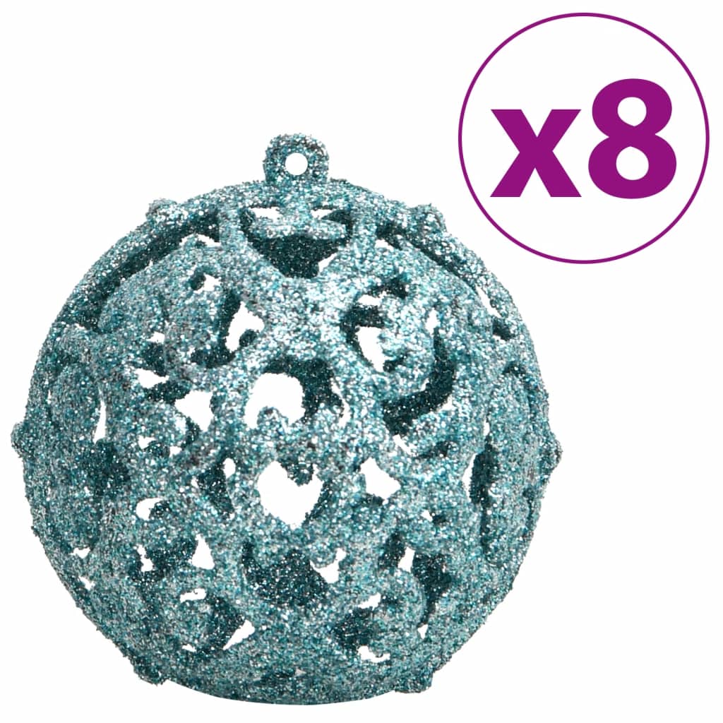 vidaXL Kerstballen 100 st 3/4/6 cm turquoise