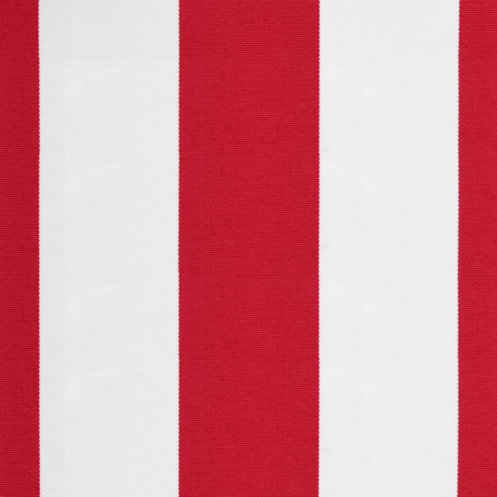 vidaXL Vervangingsdoek voor luifel gestreept 5x3 m rood en wit