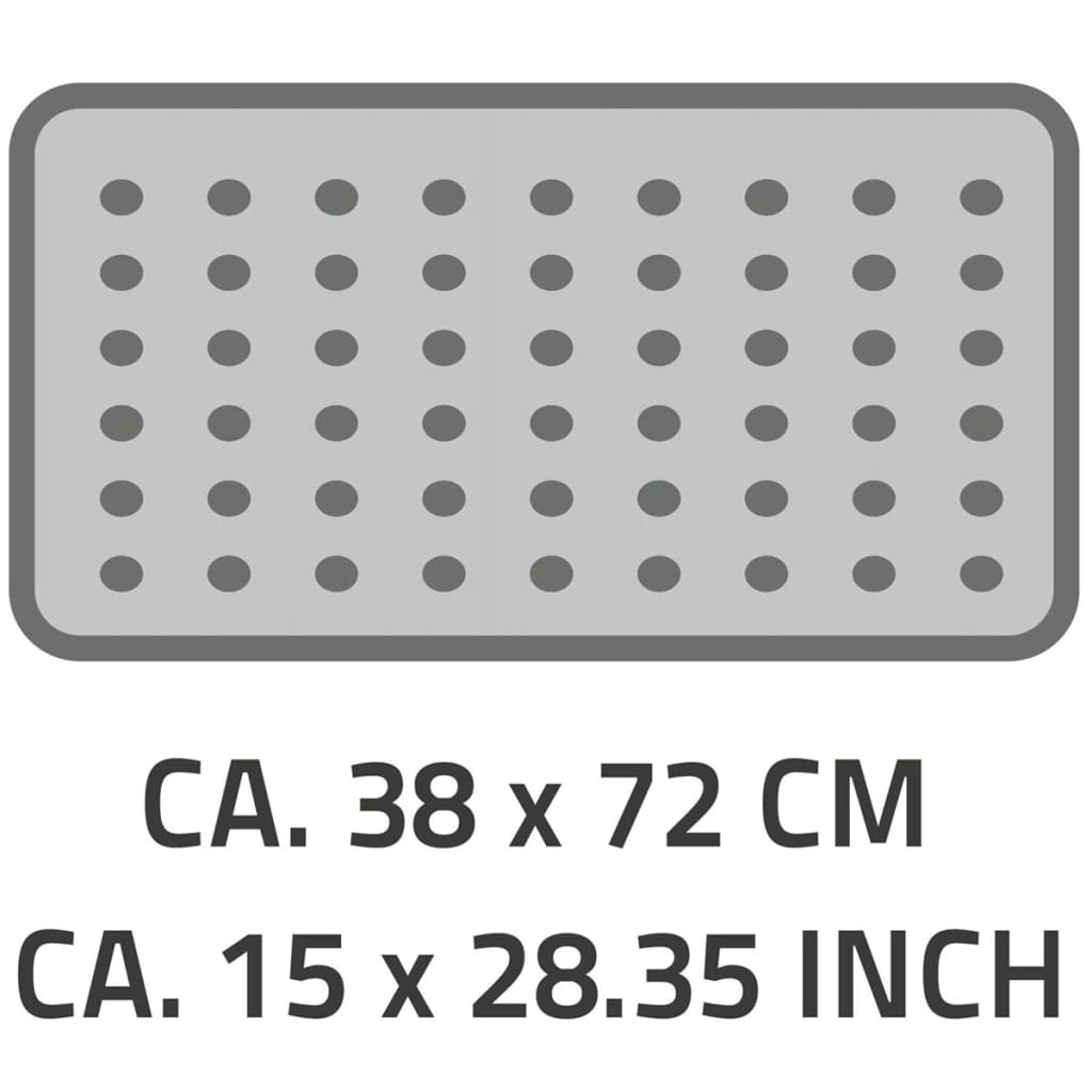 RIDDER Badmat anti-slip Plattfuß 72x38 cm grijs 67087