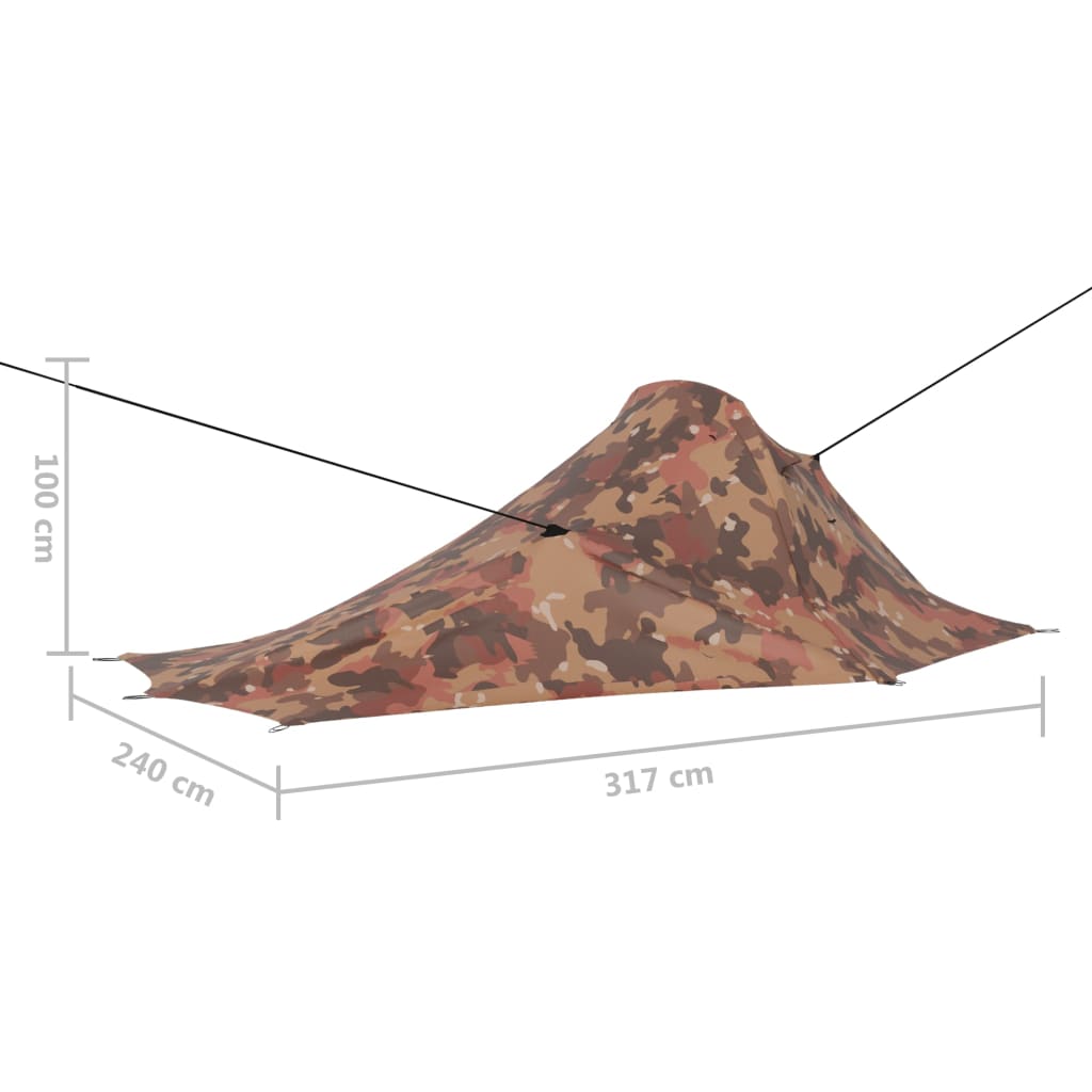 vidaXL Tent 317x240x100 cm camouflage