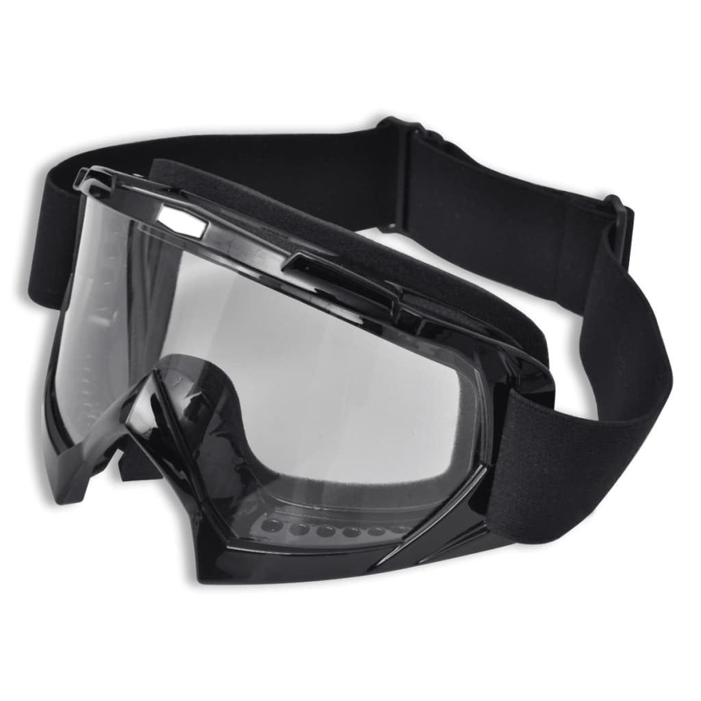 Motorcross bril zwart met helder vizier
