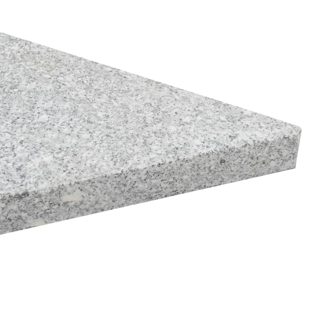 vidaXL Parasolvoetplaat driehoekig 15 kg graniet grijs