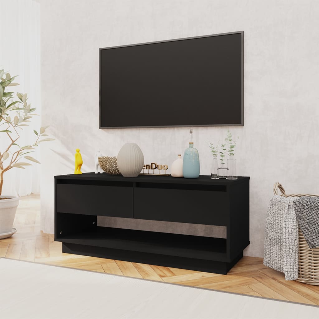 vidaXL Tv-meubel 102x41x44 cm spaanplaat zwart