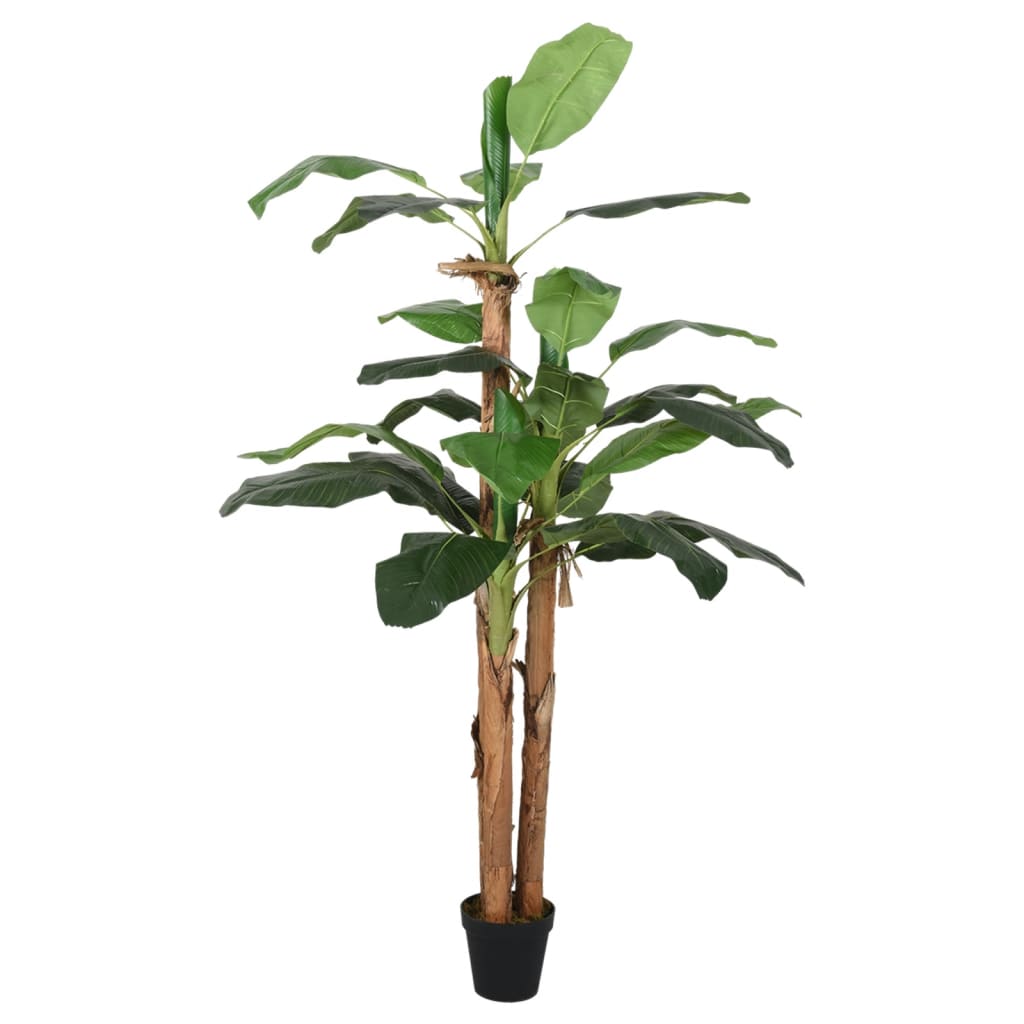 vidaXL Kunstplant bananenboom 9 bladeren 120 cm groen