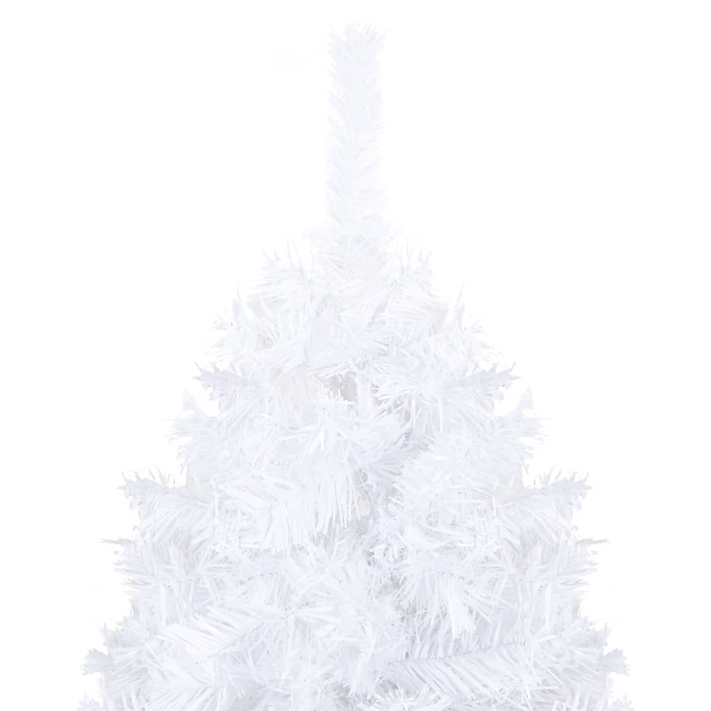 vidaXL Kunstkerstboom met verlichting en kerstballen 180 cm PVC wit