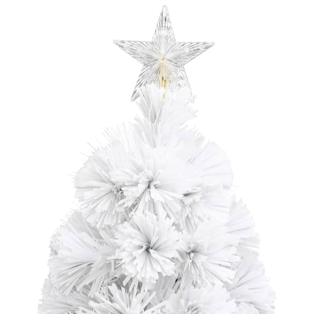 vidaXL Kunstkerstboom met verlichting 64 cm glasvezel wit