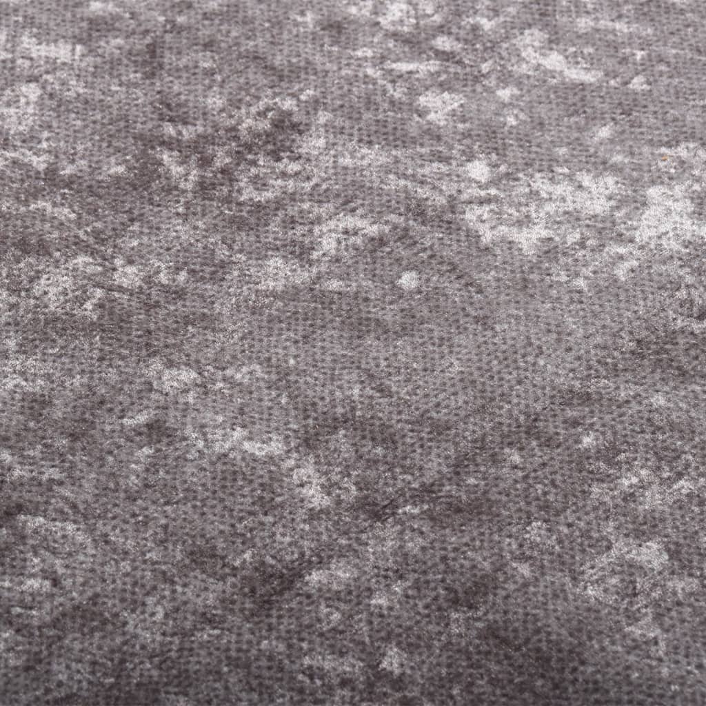 vidaXL Vloerkleed wasbaar anti-slip 190x300 cm grijs