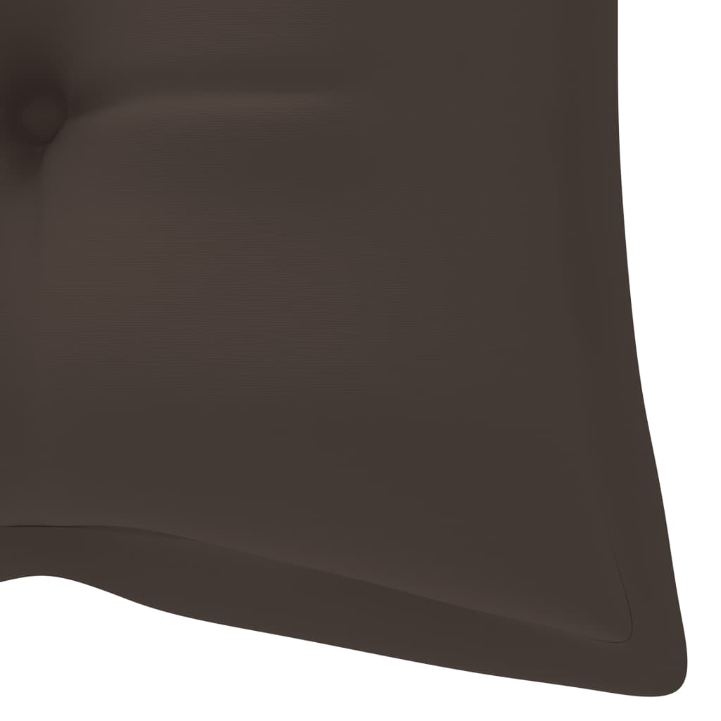 vidaXL Tuinbank met kussen 135 cm massief acaciahout grijs
