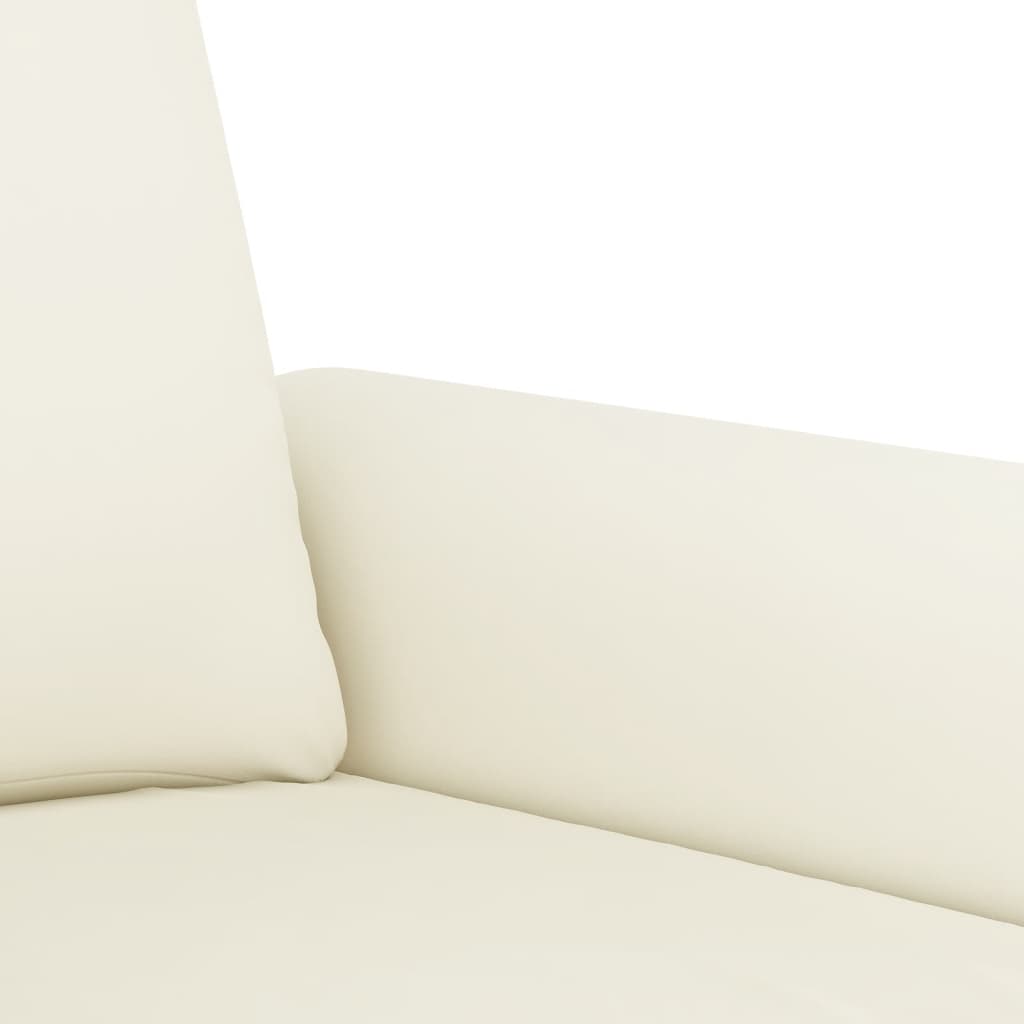 vidaXL 2-delige Loungeset met kussens fluweel crèmekleurig