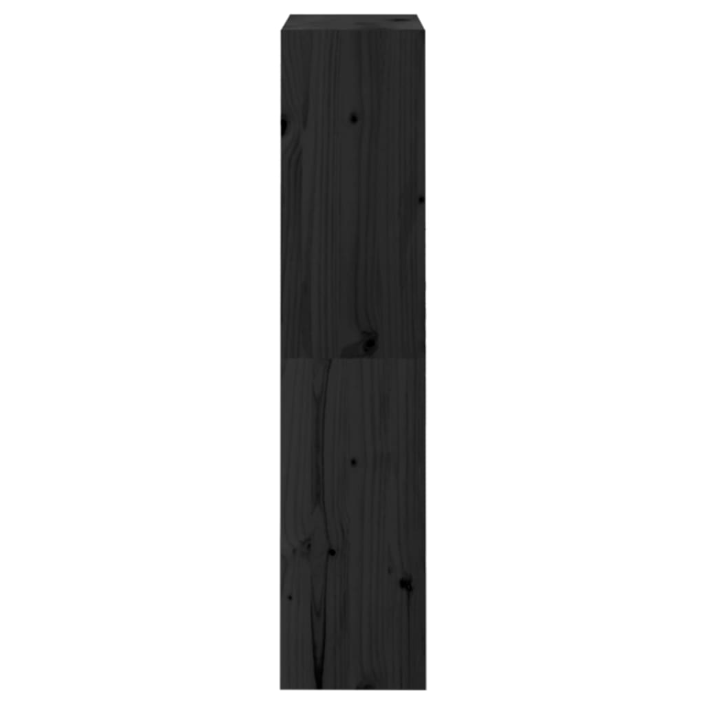 vidaXL Boekenkast/kamerscherm 60x30x135,5 cm massief grenenhout zwart