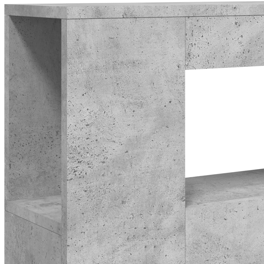vidaXL Hoofdeinde met LED 100x18,5x103,5 cm bewerkt hout betongrijs