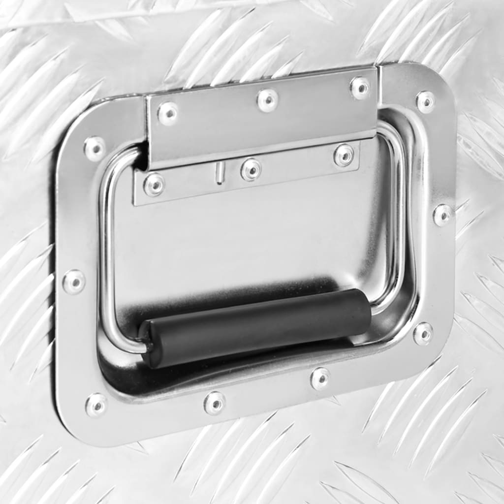 vidaXL Opbergbox 100x55x37 cm aluminium zilverkleurig