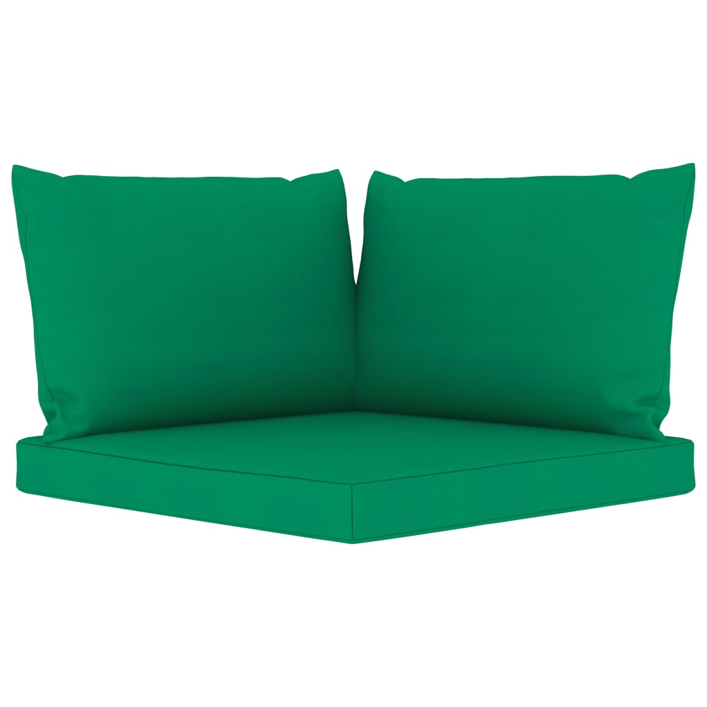 vidaXL 6-delige Loungeset met groene kussens
