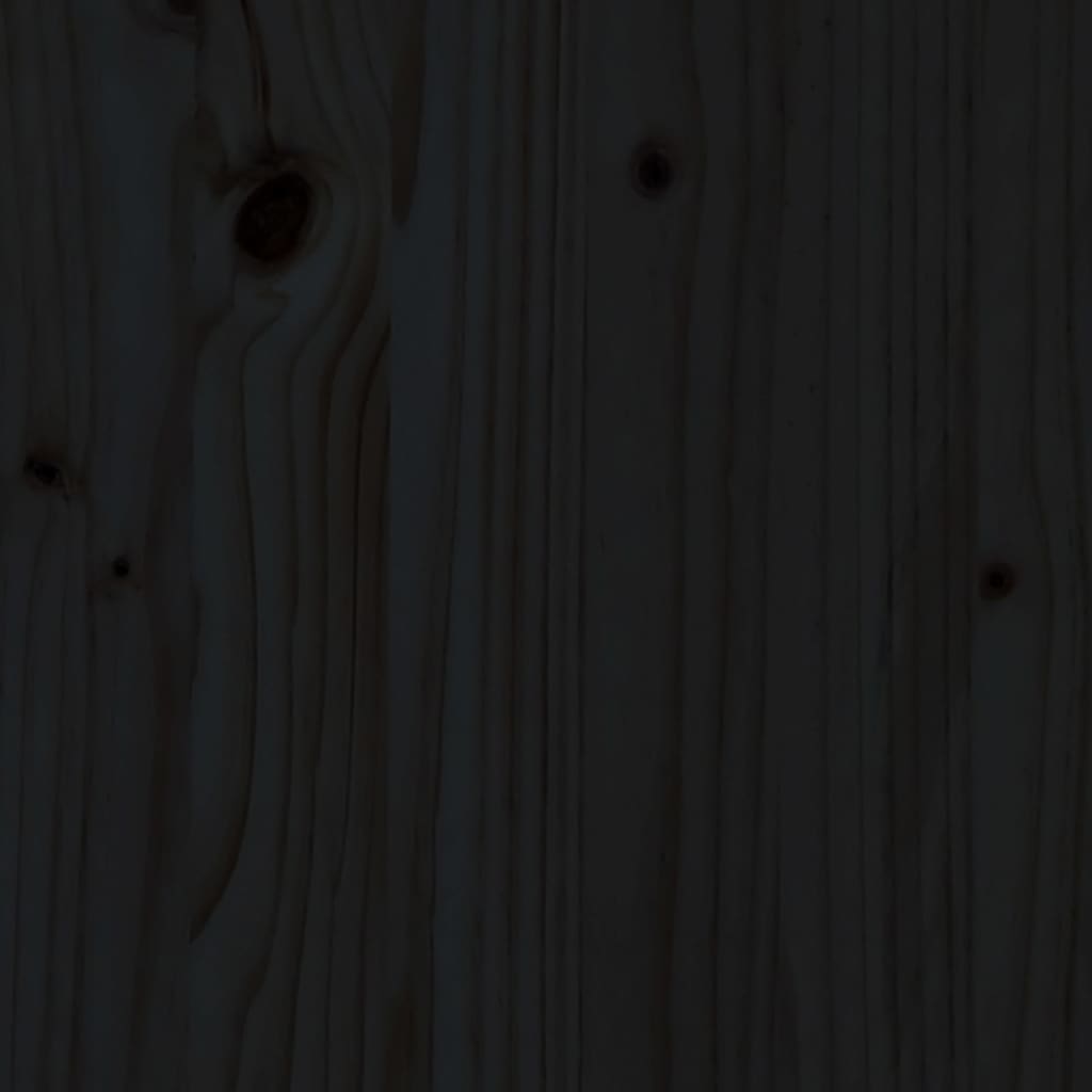 vidaXL Seniorenbed massief grenenhout zwart 100x200 cm
