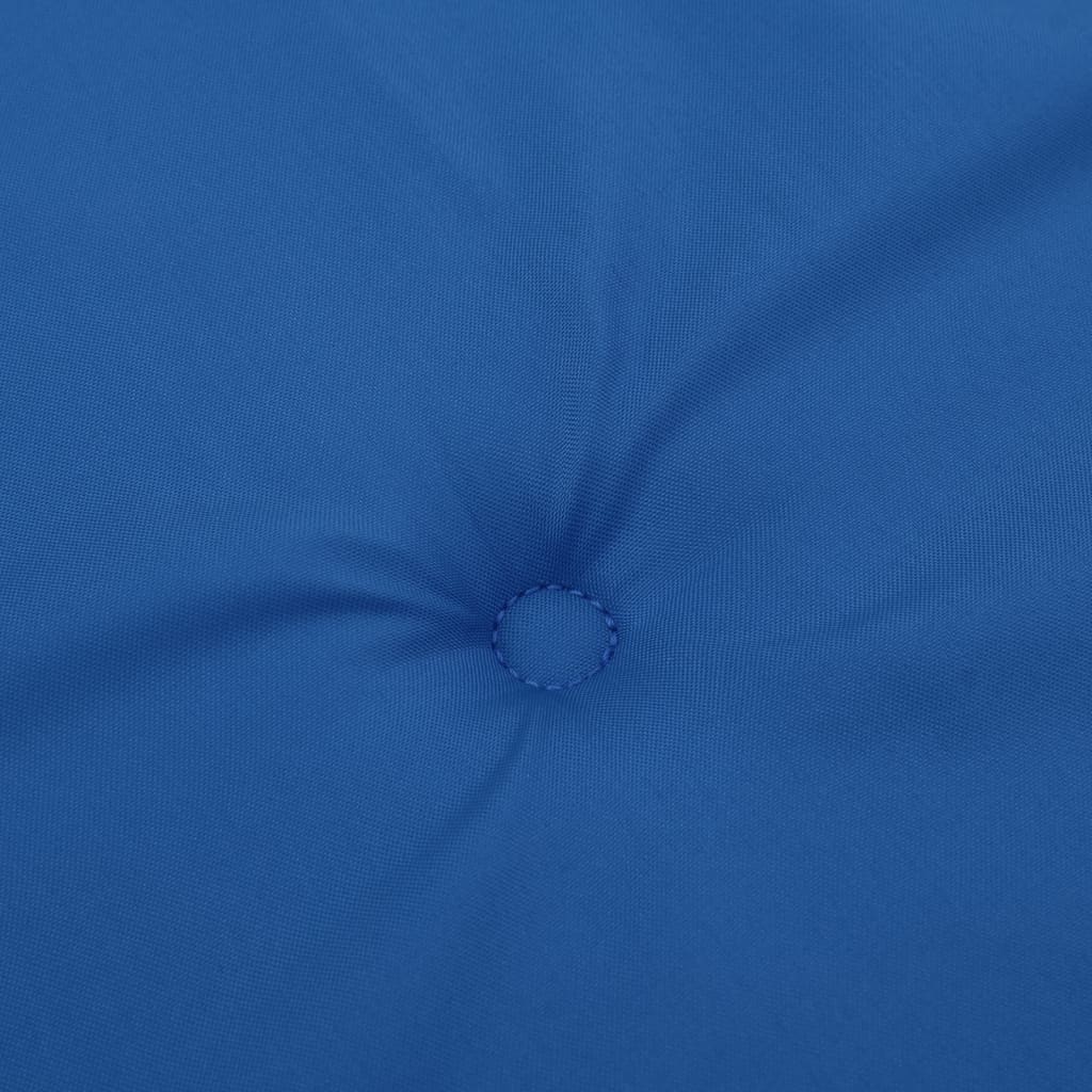 vidaXL Tuinbank met koningsblauw kussen 150 cm massief teakhout