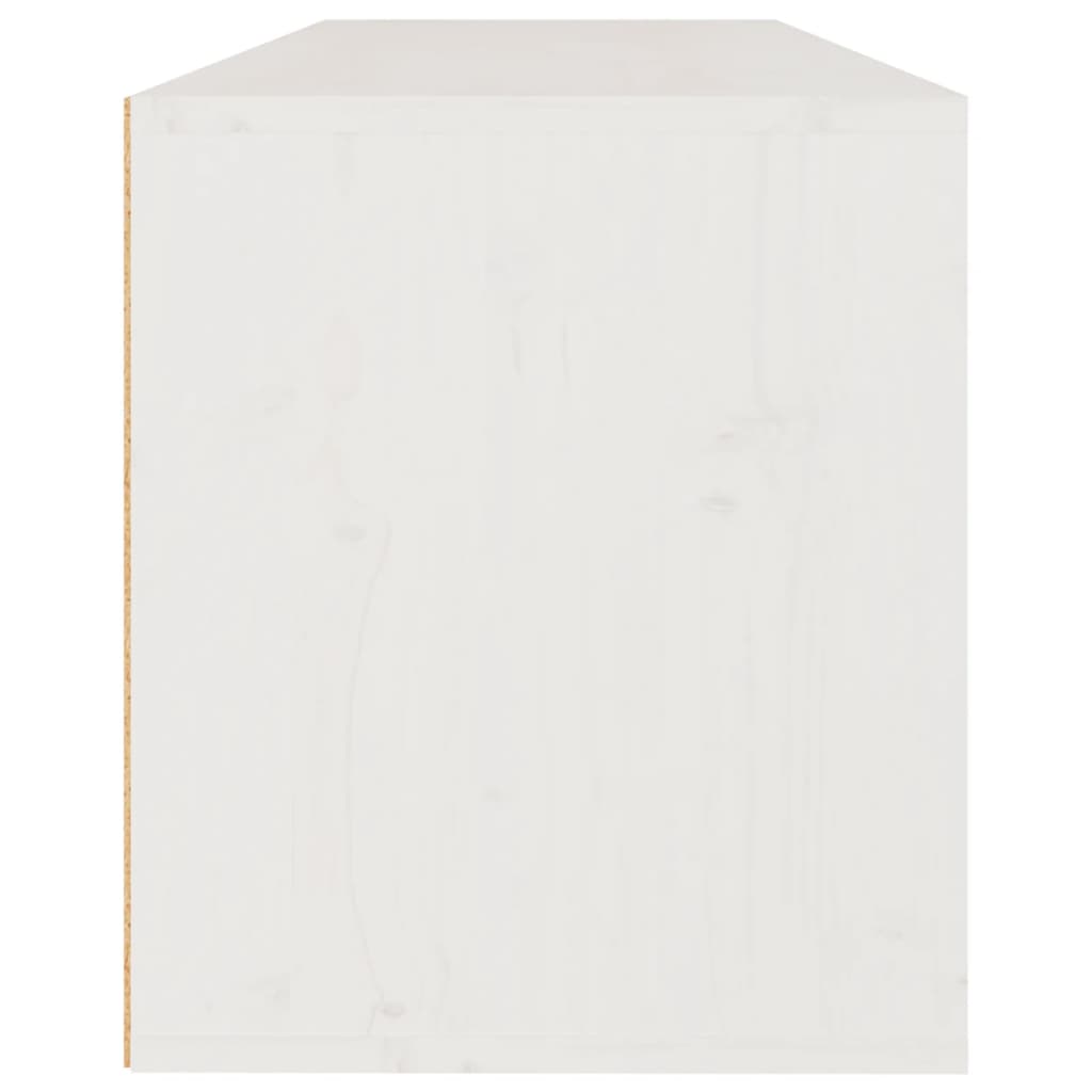 vidaXL Wandkast 100x30x35 cm massief grenenhout wit
