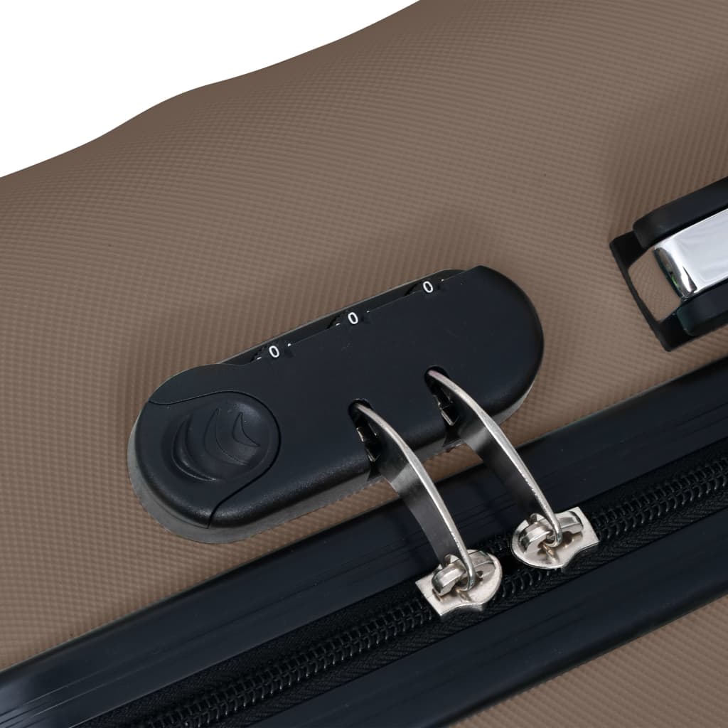 vidaXL 3-delige Harde kofferset ABS bruin