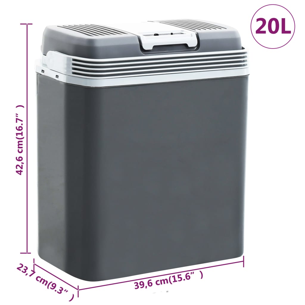 vidaXL Koelbox thermo-elektrisch draagbaar 12 V 230 V E 20 L