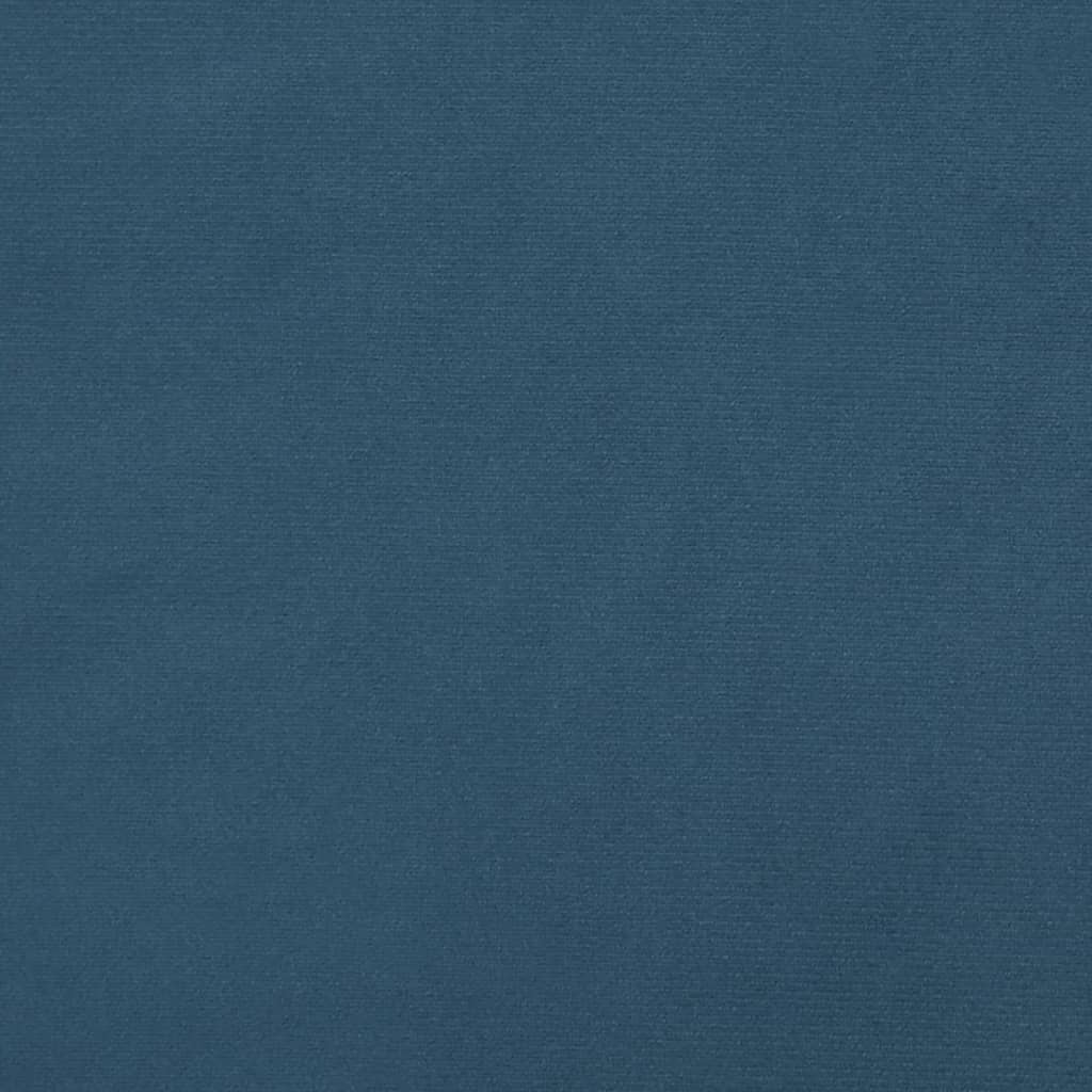 vidaXL Boxspring met matras fluweel donkerblauw 160x200 cm