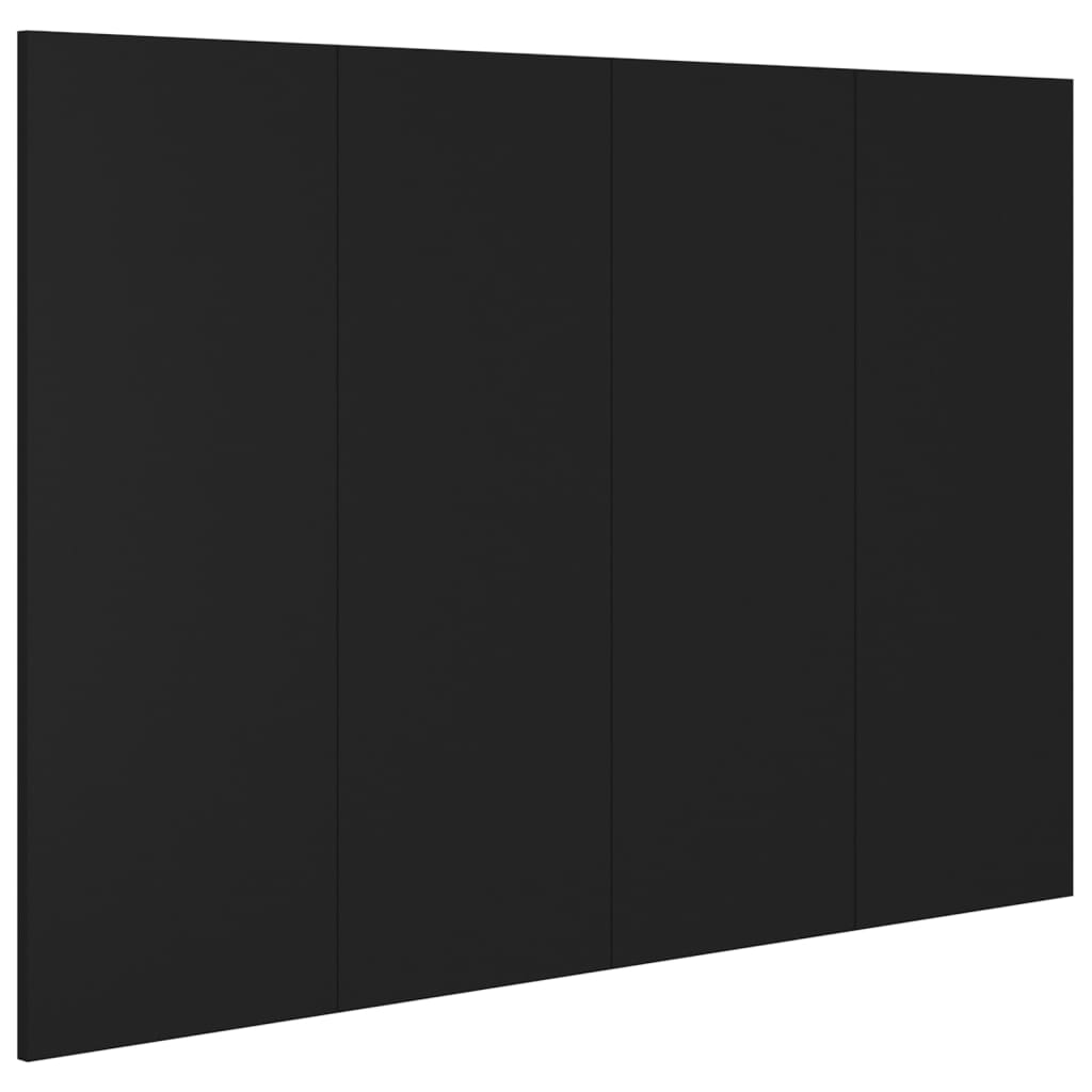 vidaXL Hoofdbord 120x1,5x80 cm bewerkt hout zwart
