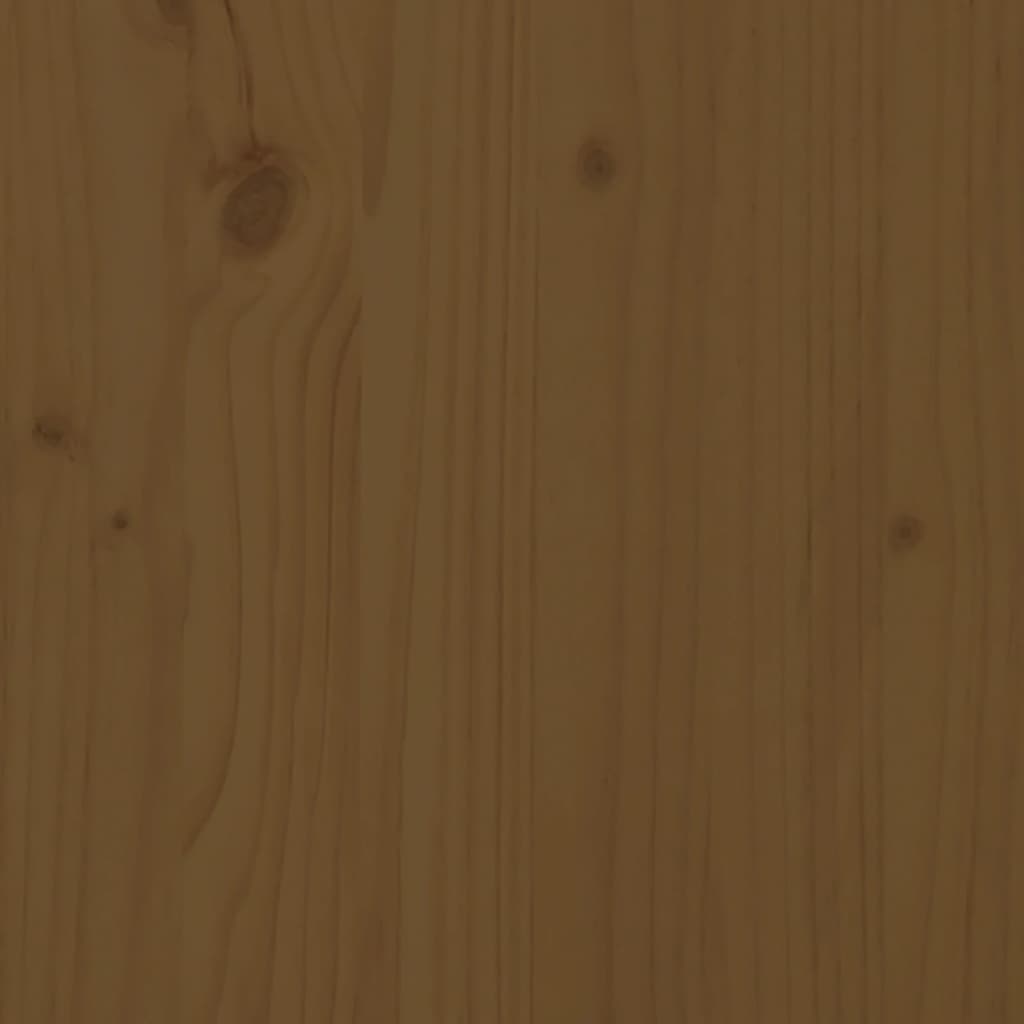 vidaXL Bedframe met hoofdbord massief hout honingbruin 100x200 cm