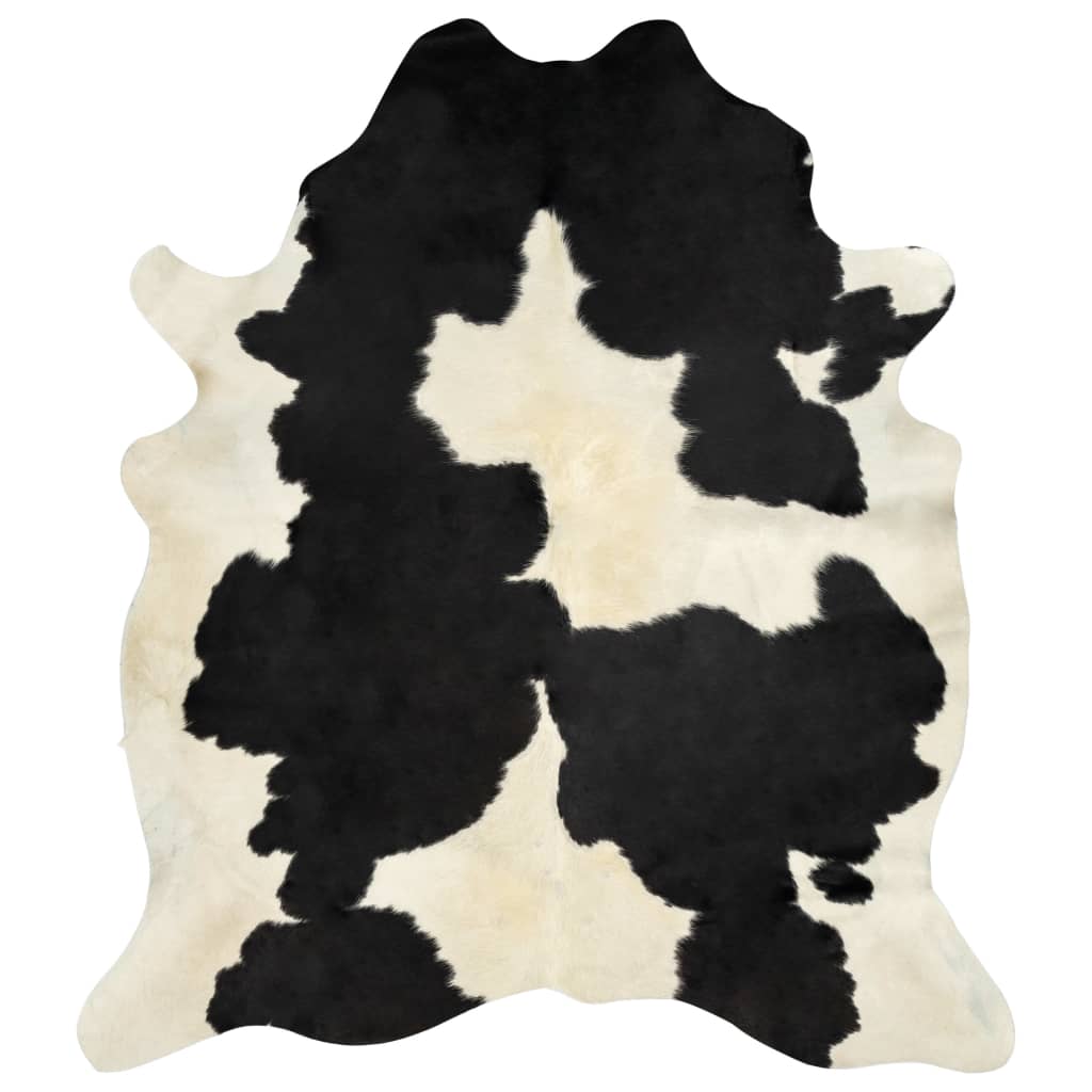 vidaXL Vloerkleed 180x220 cm echte koeienhuid zwart en wit