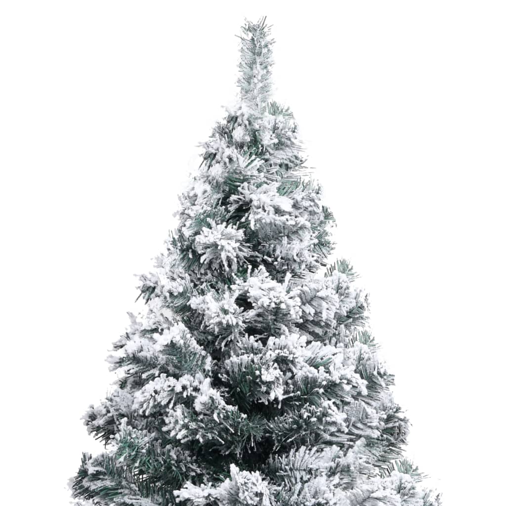 vidaXL Kunstkerstboom met verlichting en sneeuw 150 cm groen