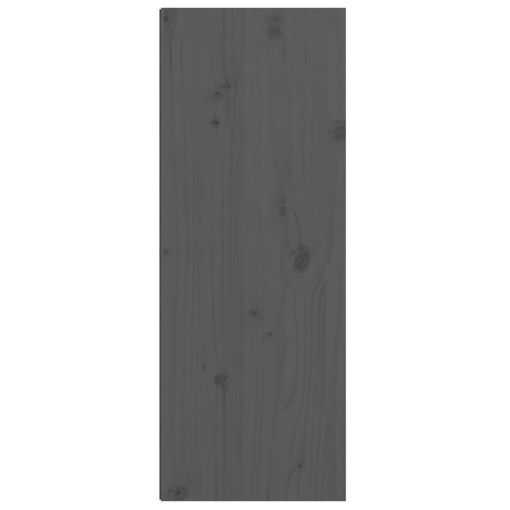 vidaXL Wandkasten 2 st 30x30x80 cm massief grenenhout grijs