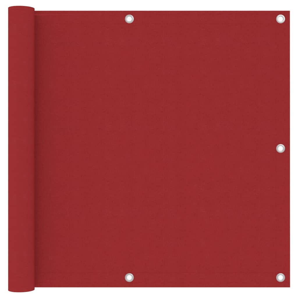 vidaXL Balkonscherm 90x600 cm oxford stof rood