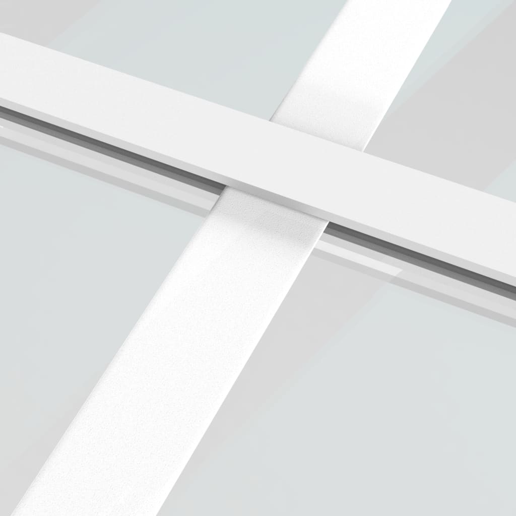 vidaXL Schuifdeur 90x205 cm ESG-glas en aluminium wit