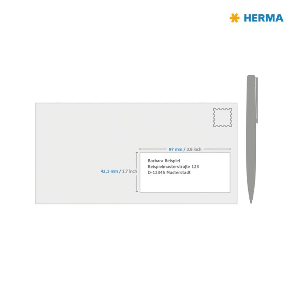 HERMA Etiketten PREMIUM 100 vellen A4 97x42,3 mm