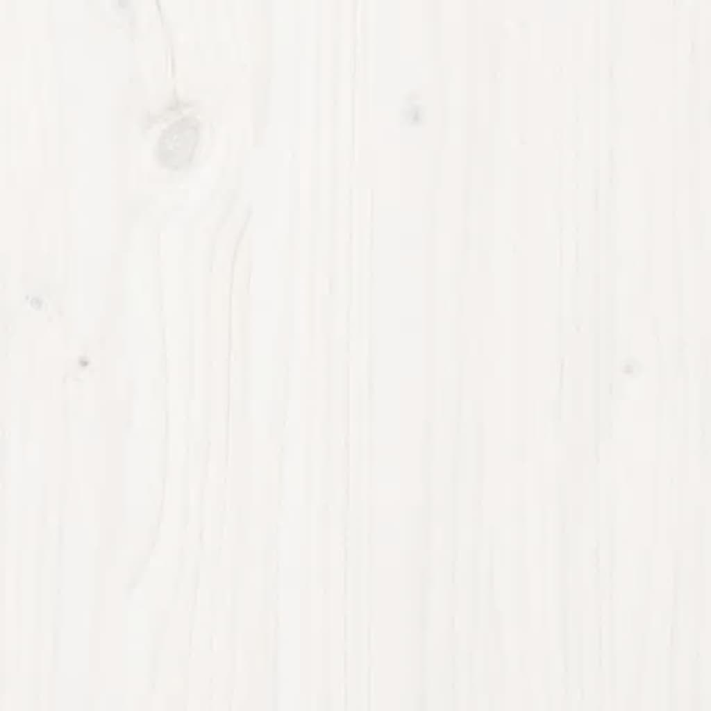 vidaXL Seniorenbed met hoofdbord massief hout wit 90x200 cm