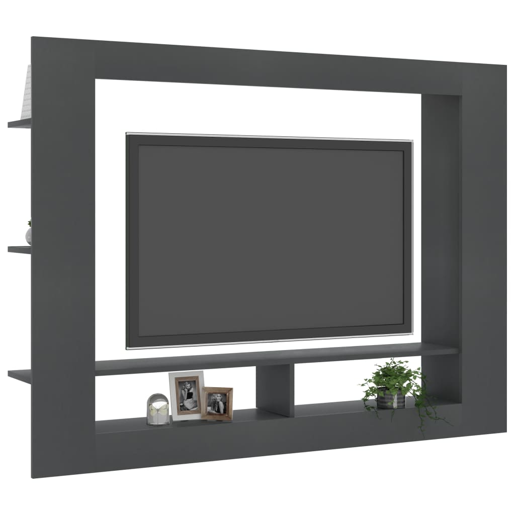 vidaXL Tv-meubel 152x22x113 cm bewerkt hout grijs